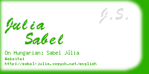 julia sabel business card